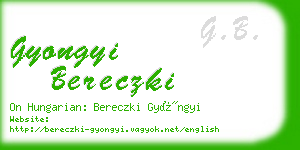 gyongyi bereczki business card